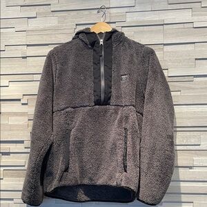 Super Cozy L.L.Bean Gray Quarter Zip HiPile Fleece - NWOT - Size M